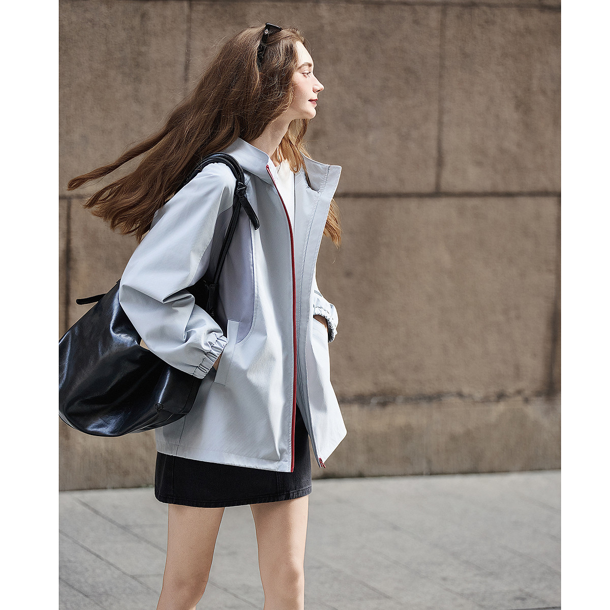 唐狮秋季新款工装外套女连帽冲锋少年拼接休闲撞色拉链夹克tuTA,女装/女士精品,短外套,淘宝优惠券,粉丝福利购,淘宝优惠卷