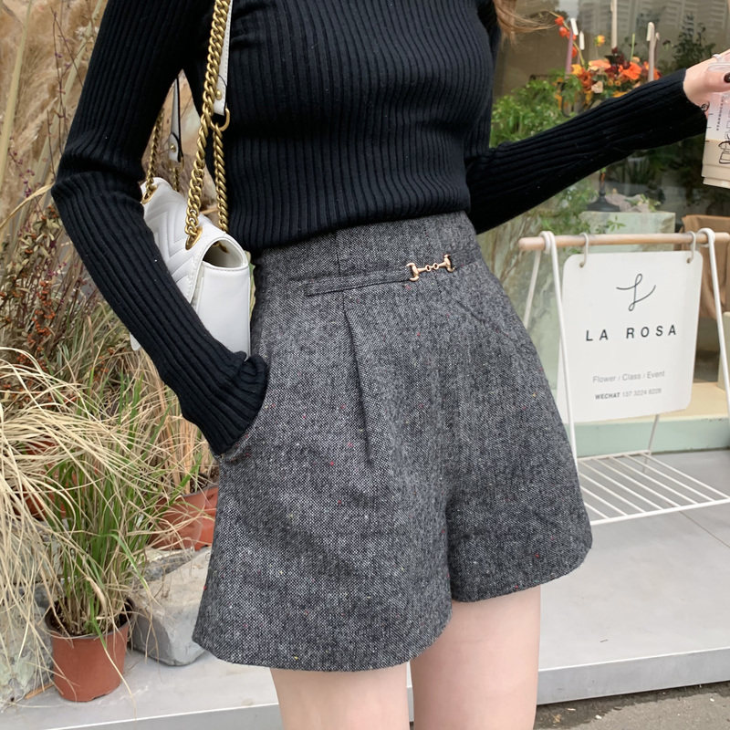 唐狮春秋女百搭显瘦西裤休闲中短裤工装运动裤毛呢裤