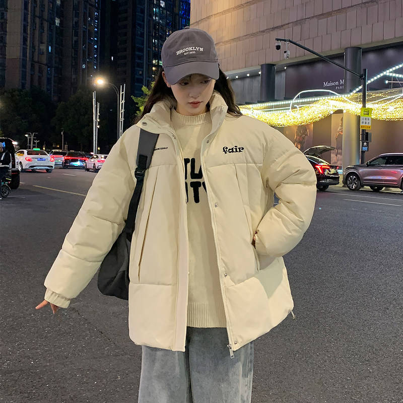 唐狮棉服女款冬季新加厚保暖棉衣立领面包服今年流行棉袄外套学生