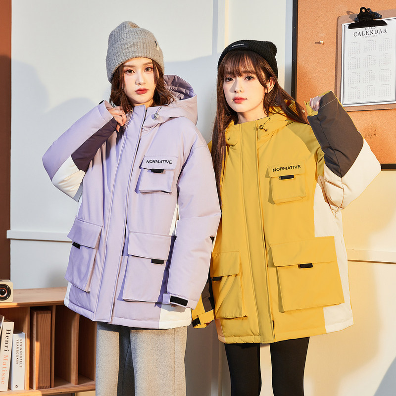 唐狮加厚面包服女新款冬季流行爆款小个子冬天外套连帽夹棉厚棉袄