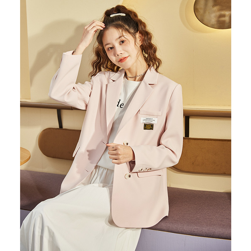 唐狮女西装外套2022春秋新款小清新显瘦韩版宽松百搭淑女衣服潮