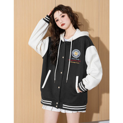 唐狮春秋新款棒球服女外套设计感