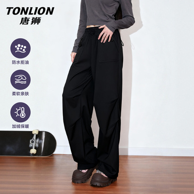 唐狮加绒工装裤女款2025新款冬季