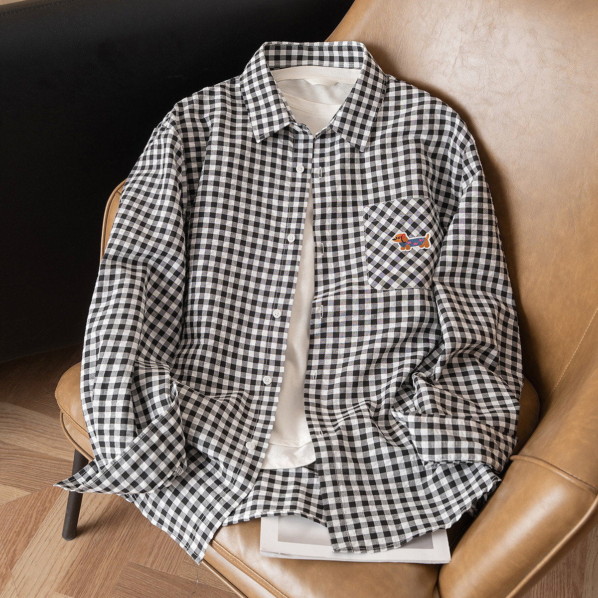 唐狮新款春秋季男士长袖衬衫休闲风百搭时尚格纹超好看TM,男装,衬衫,淘宝优惠券,粉丝福利购,淘宝优惠卷