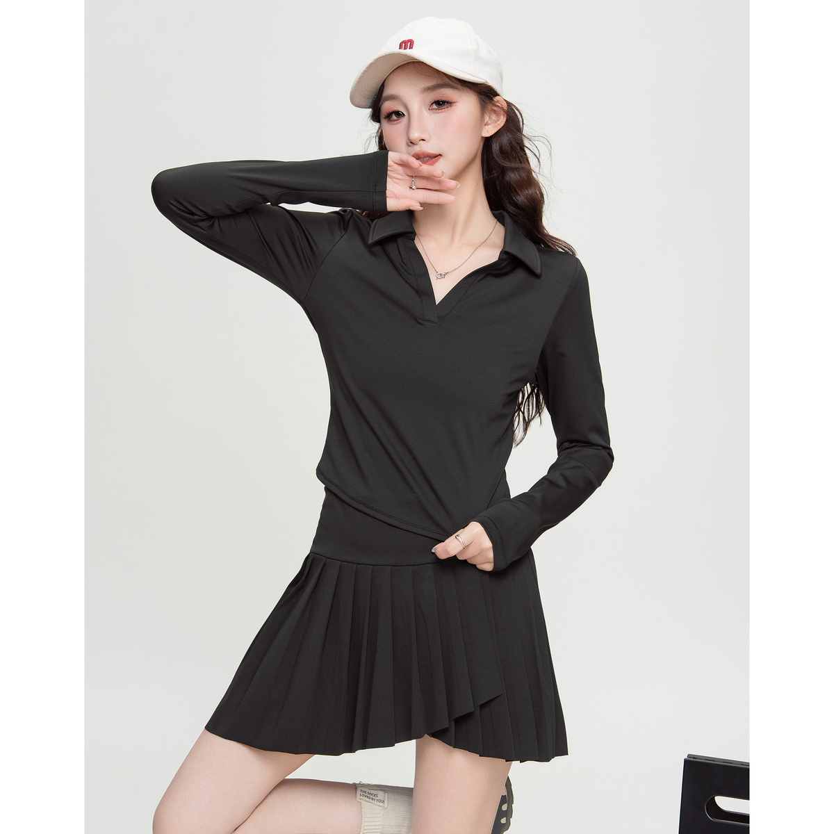 唐狮春秋女polo领长袖上衣百