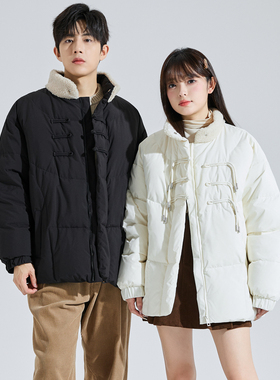 唐狮冬季新款情侣羽绒服百搭白色潮流超好看黑色爆款休闲宽松TD