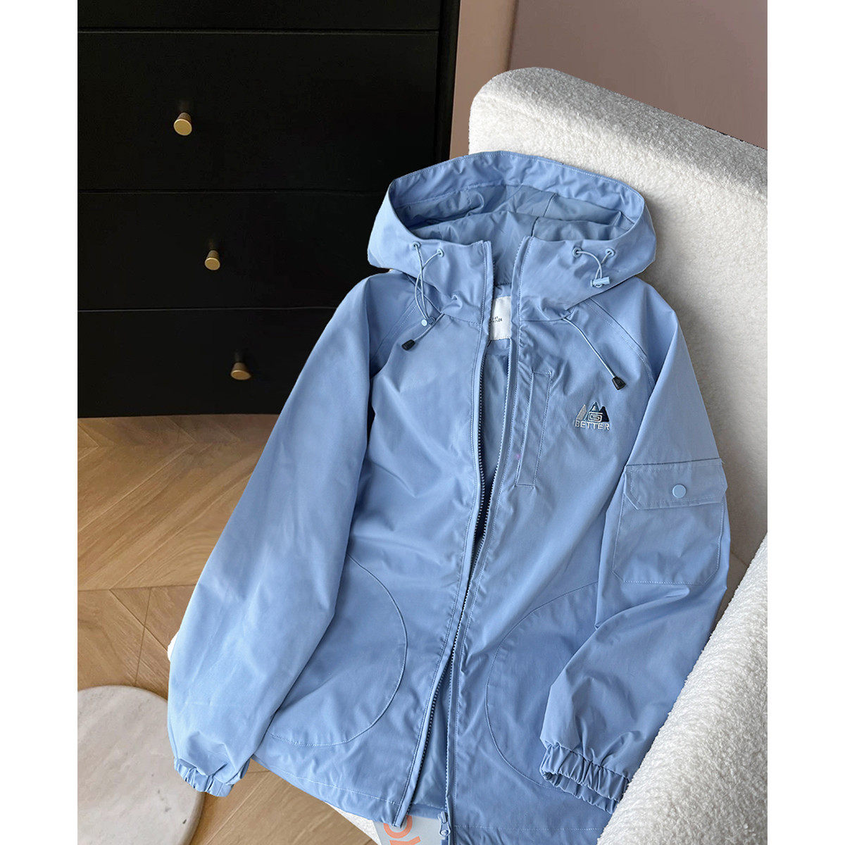 唐狮秋冬款女外套连帽净色工装休闲韩版慵懒风百搭上衣时尚爆款tu,女装/女士精品,短外套,淘宝优惠券,粉丝福利购,淘宝优惠卷