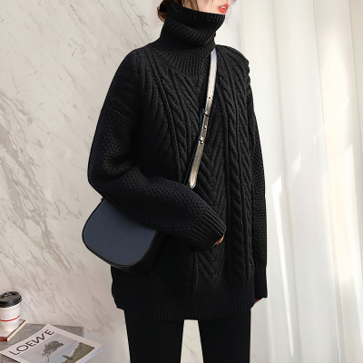 秋冬季毛衣女复古简约风百搭显瘦