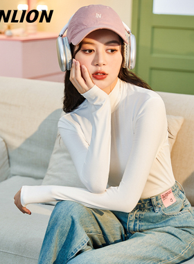 唐狮打底衫女秋冬2026新款白色修身内搭长袖t恤女可外穿上衣VB