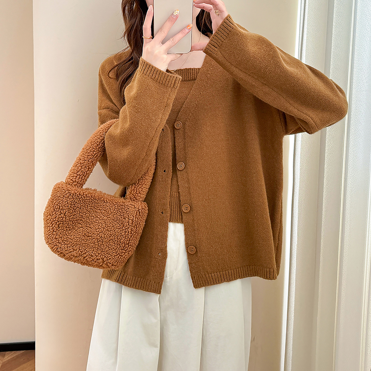 唐狮秋冬套装气质简约秋装毛衣女