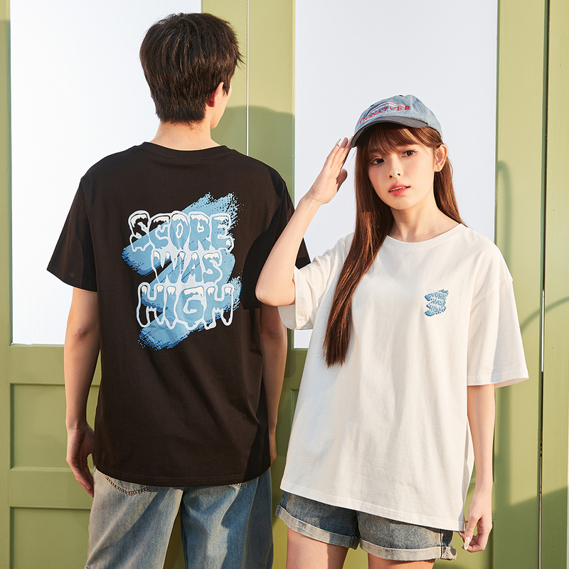 唐狮情侣装短袖T恤夏季新款男生