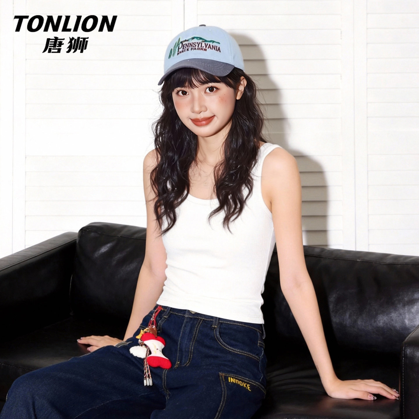 唐狮官方白色吊带背心女2026新款夏季辣妹内搭无袖方领显瘦上衣V