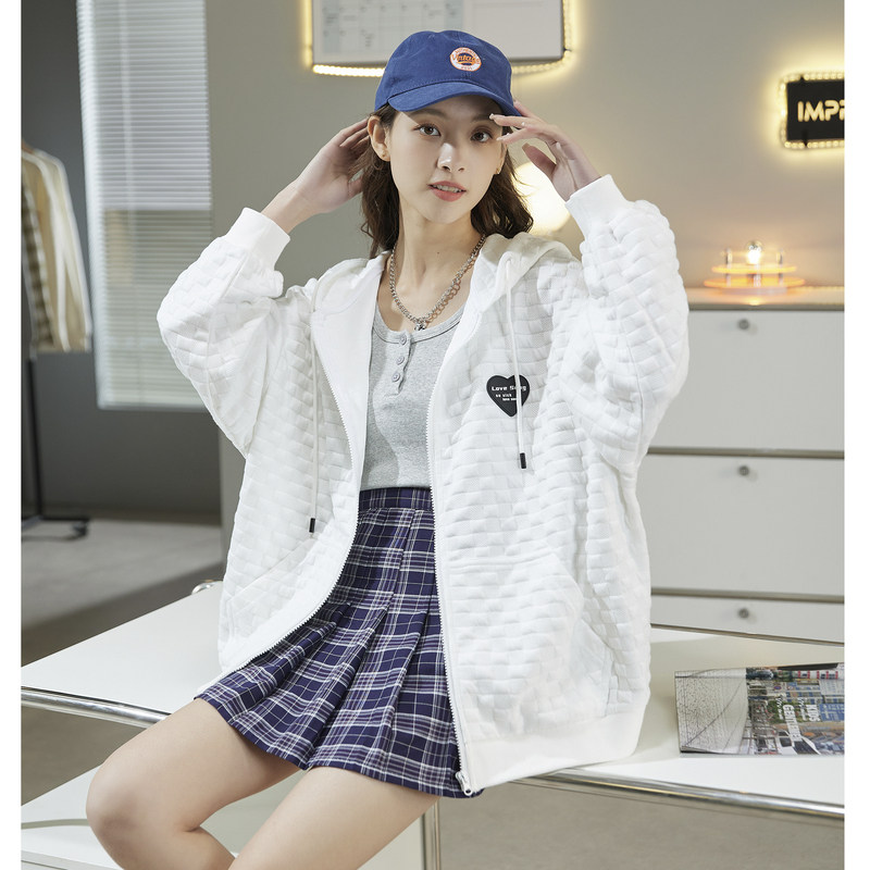 唐狮泡芙格外套女2022年春秋新款宽松短款黑色上衣女小众高级感