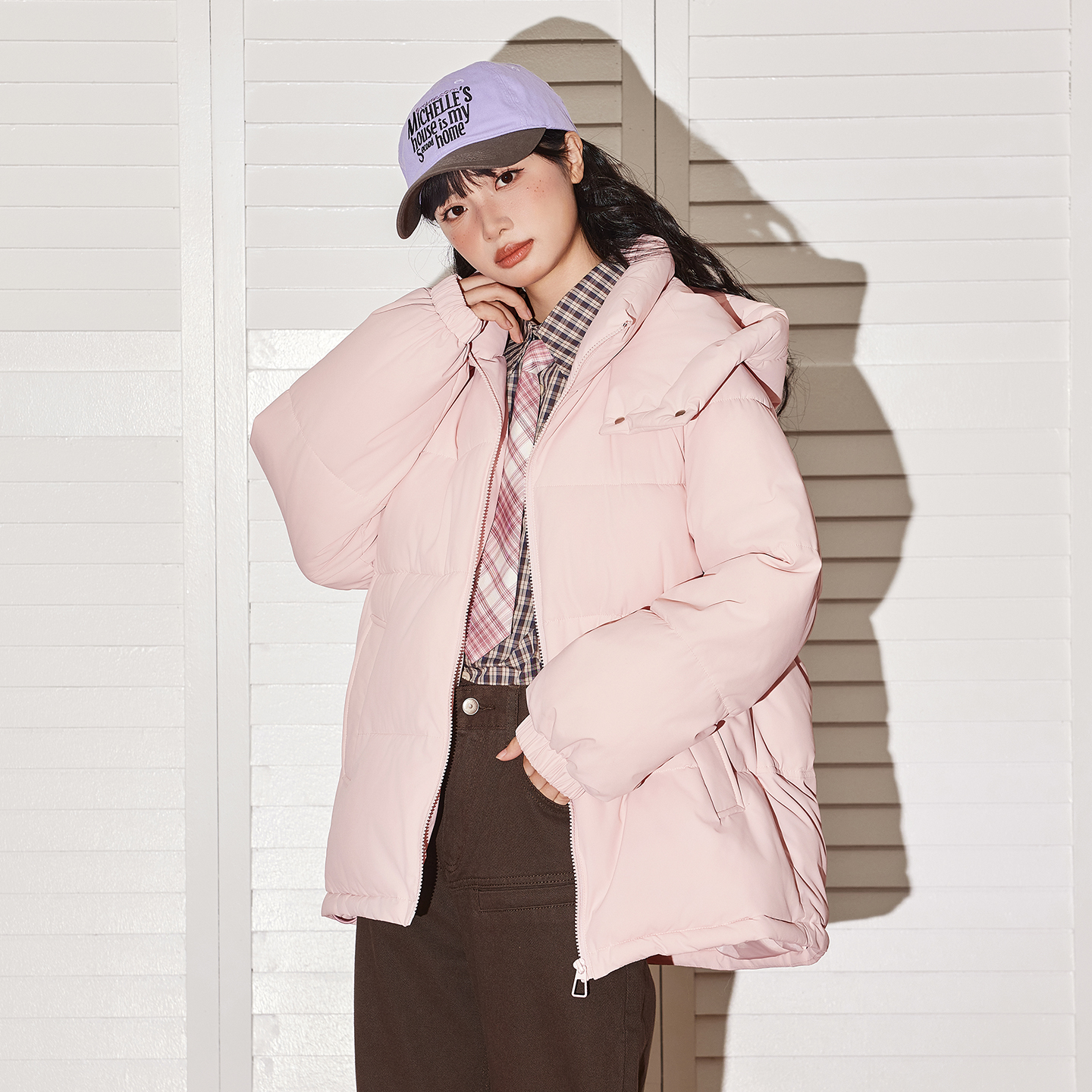 唐狮女装外套2025新款连帽面包服