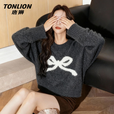 唐狮官方针织衫外套女2025新款冬
