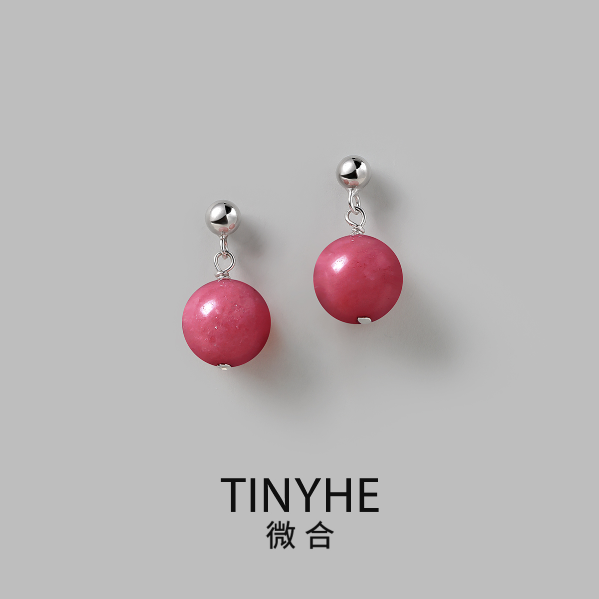 微合蔷薇石耳钉女款耳饰