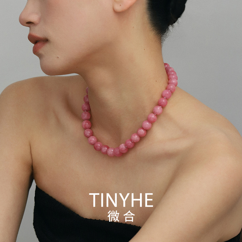 TINYHE/微合S925银蔷薇石项链女