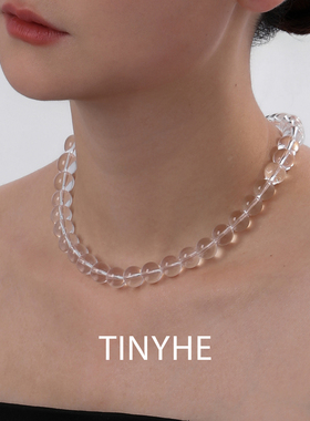 TINYHE米雪 天然白水晶项链女款纯银小众轻奢高级感原创