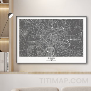 新款横版澳门城市装饰画北京定制大连成都重庆苏州市地图客厅挂画