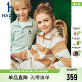 棉质拼色长袖 哈吉斯男女童卫衣秋季 上衣 hazzys童装 进口同款