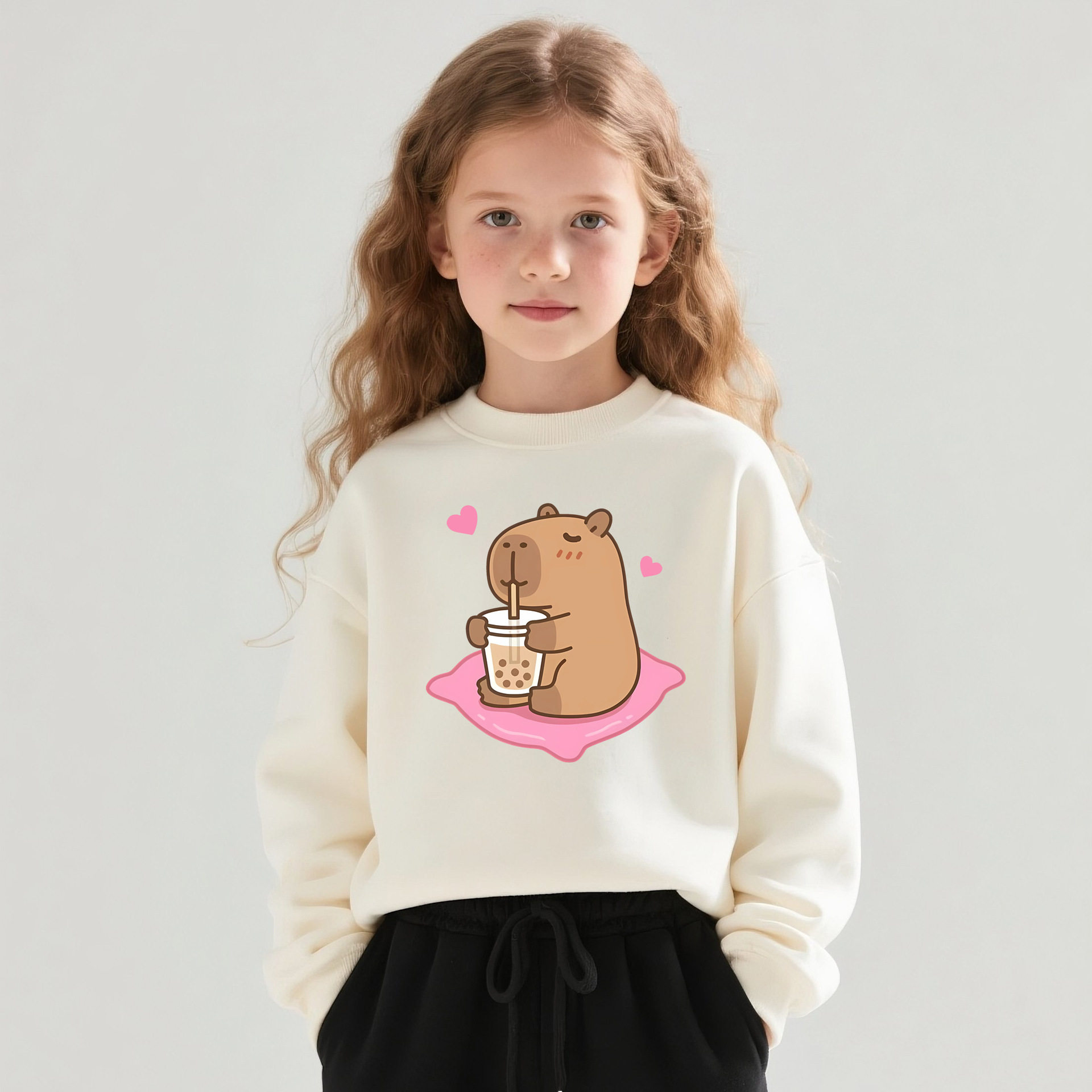 货源实力商家2025新款女童圆领卫衣长袖小女孩舒适上衣潮,童装/婴儿装/亲子装,卫衣/绒衫,淘宝优惠券,粉丝福利购,淘宝优惠卷