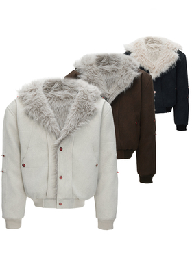 ArguE CulturE 浅境雪貂*一件过冬1800G仿狼毛座山雕棉服加厚外套