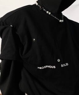 男女上衣 解构设计感圆领T恤高级感短袖 Culture小众INS潮夏季 新款