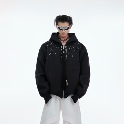 ArguE烫钻重磅开衫外套