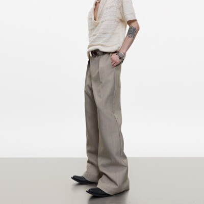 ArguE老钱风刺绣微喇西裤男