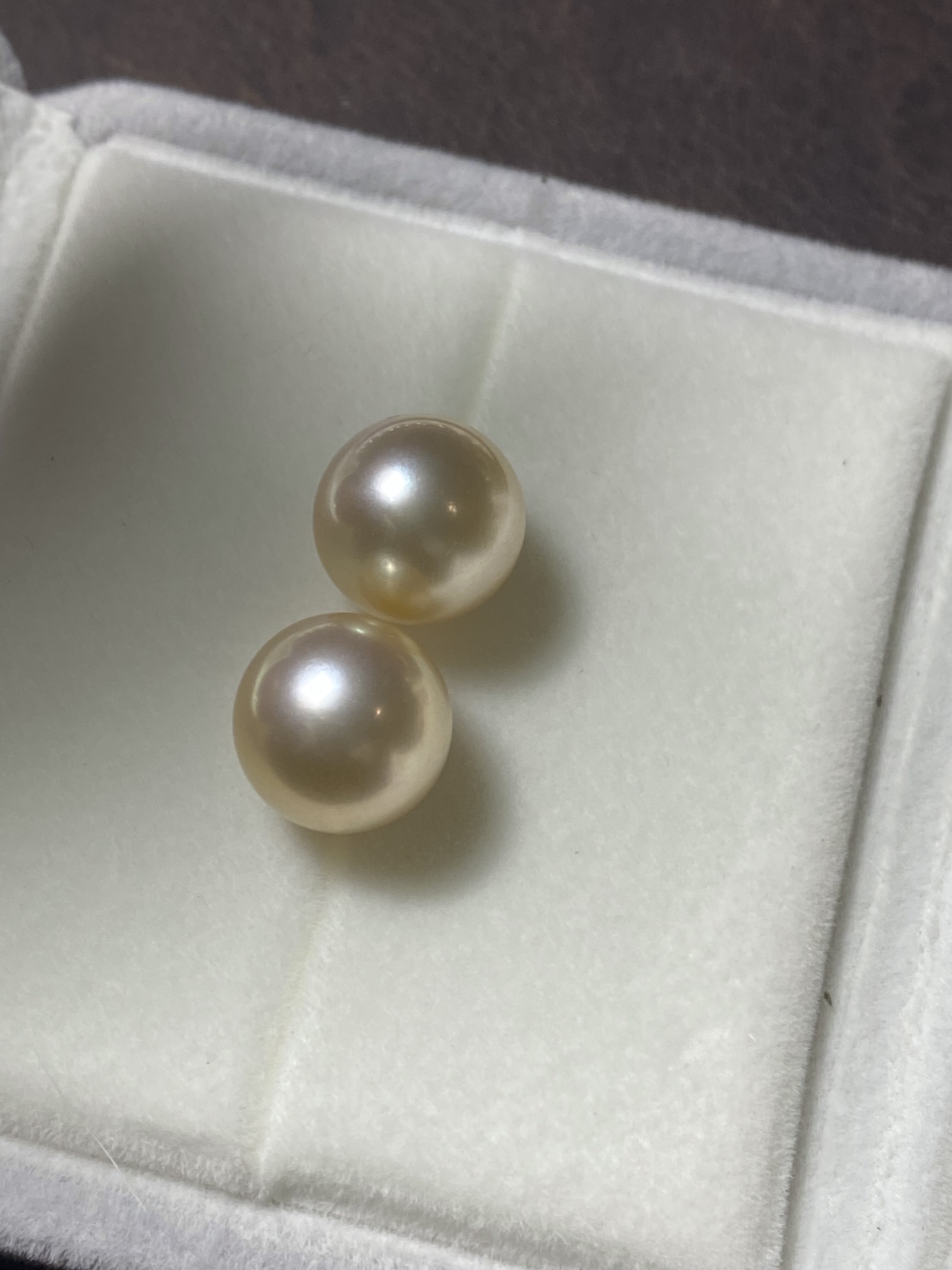 天然海水珍珠耳钉18K南洋金干枯玫瑰色白蝶珍珠女法式复古耳环饰,珠宝/钻石/翡翠,耳饰,淘宝优惠券,粉丝福利购,淘宝优惠卷