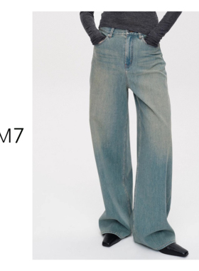 高腰直筒裤显瘦显高女弹力复古水洗做旧宽松百搭牛仔裤 NEM7 2025