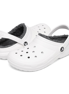 Crocs卡骆驰保暖女鞋家居儿童冬季棉拖鞋洞洞鞋拖鞋207010_10M