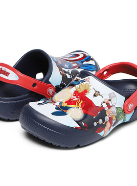 Crocs卡骆驰复仇者联盟联名款中大童沙滩洞洞鞋凉鞋207069-410