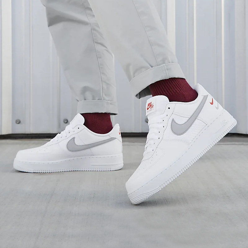 nike/耐克男鞋air force 1空军一号白银双钩运动鞋板鞋fd0666_100