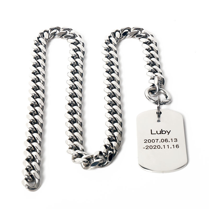 不锈钢脖圈德牧宠物脖圈链子