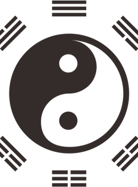 八卦图健身武术跆拳道馆墙贴纸