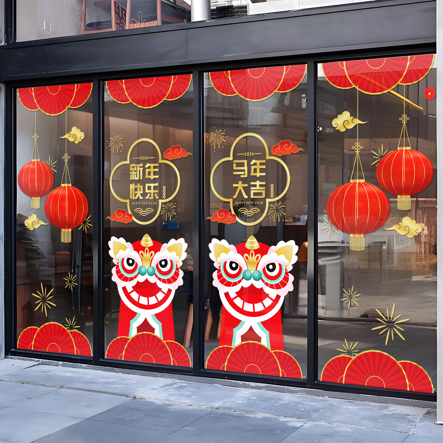 小红书推荐中国风新年布置门贴纸