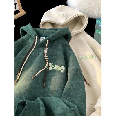 美式连帽卫衣男款秋冬青少年