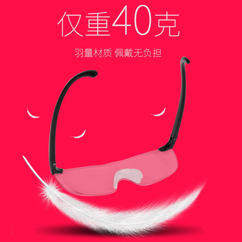 眼镜式放大镜高清老人看手机看书阅读便携头戴式轻便TV电视多色选