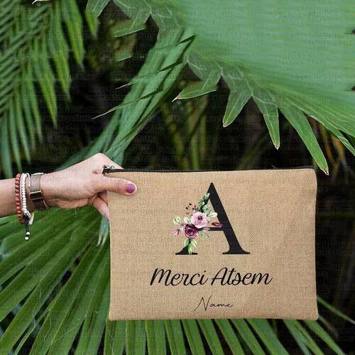 Personalized Custom Cadeau Maitresse école Cosmetic Bag Mer