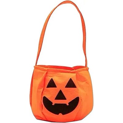 8*11inch Halloween Pumpkin Tote Bucket Candy Trick or Treat