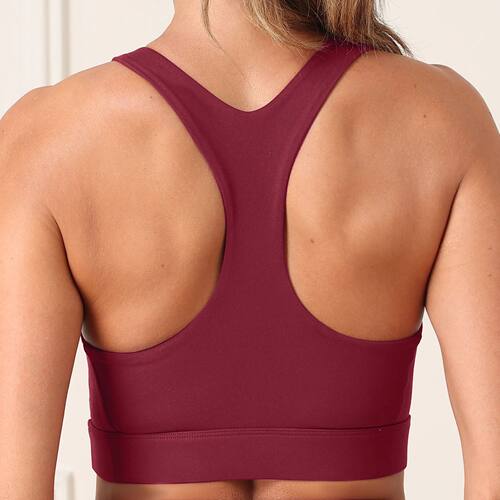 Women's Yoga Bra with Removable Pads Solid Color Stretch Wor