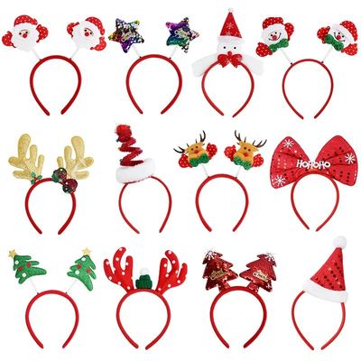 Christmas Headband Kids Adult Santa Claus Elk Xmax Tree Hair