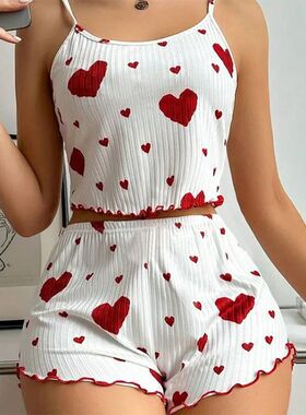 Women's Pajamas Set Sleepwear 2 PCS Short Tank Tops And Shor
