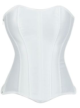 White Sexy Corsets Bustiers for Women Overbust Corset Top Co
