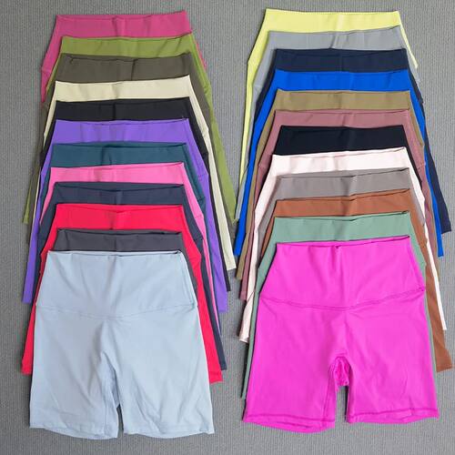 Yoga Shorts Solid Color Soft Women Sport Shorts Compression
