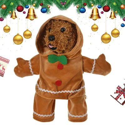 Pet Clothes Christmas Walking Gingerbread Man Pet Costume Co