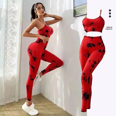 Tie Dye Yoga Women's Tracksuit Fitness Yoga Sets Sportswear