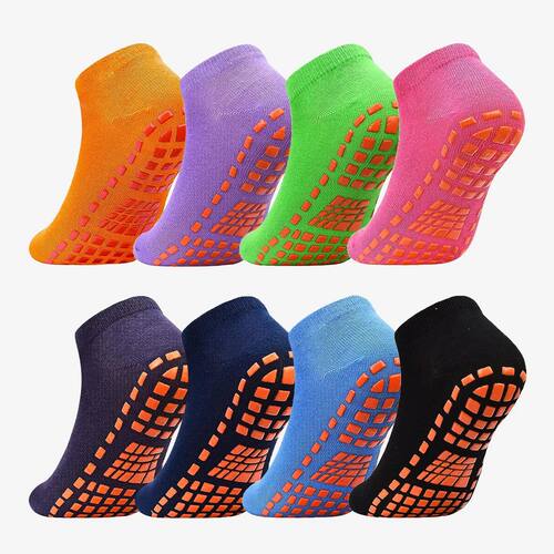 1/4 Pairs Unisex Silicone Non Slip Grip Trampoline Socks For