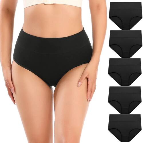 Women Soft Cotton Underwear Comfortable No Muffin Top Briefs